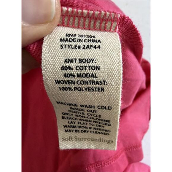 Soft Surroundings Medium Amalfi Dress Lipstick Pink NWT $100 fairy feminine - Picture 10 of 11